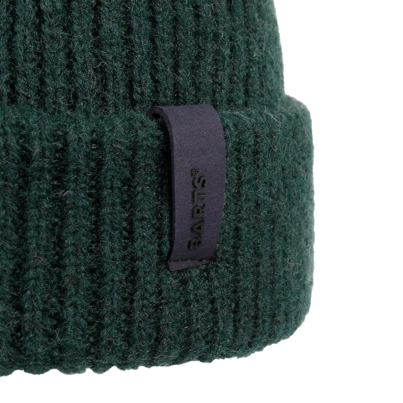 Barts Banxs Short berretto verde scuro in lana con risvolto