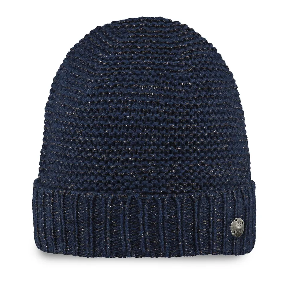 Barts Candice Beanie Donna Blu Taglia Unica Pile Luccicante
