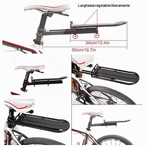 ThreeH Bike Racks BK41 portapacchi bici alluminio regolabile 34 cm