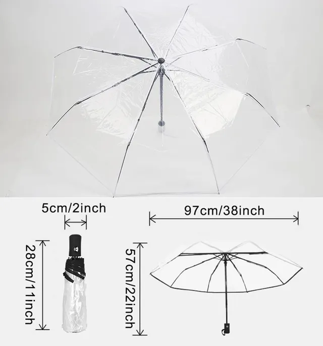 ThreeH Umbrellas ombrello bianco automatico pieghevole