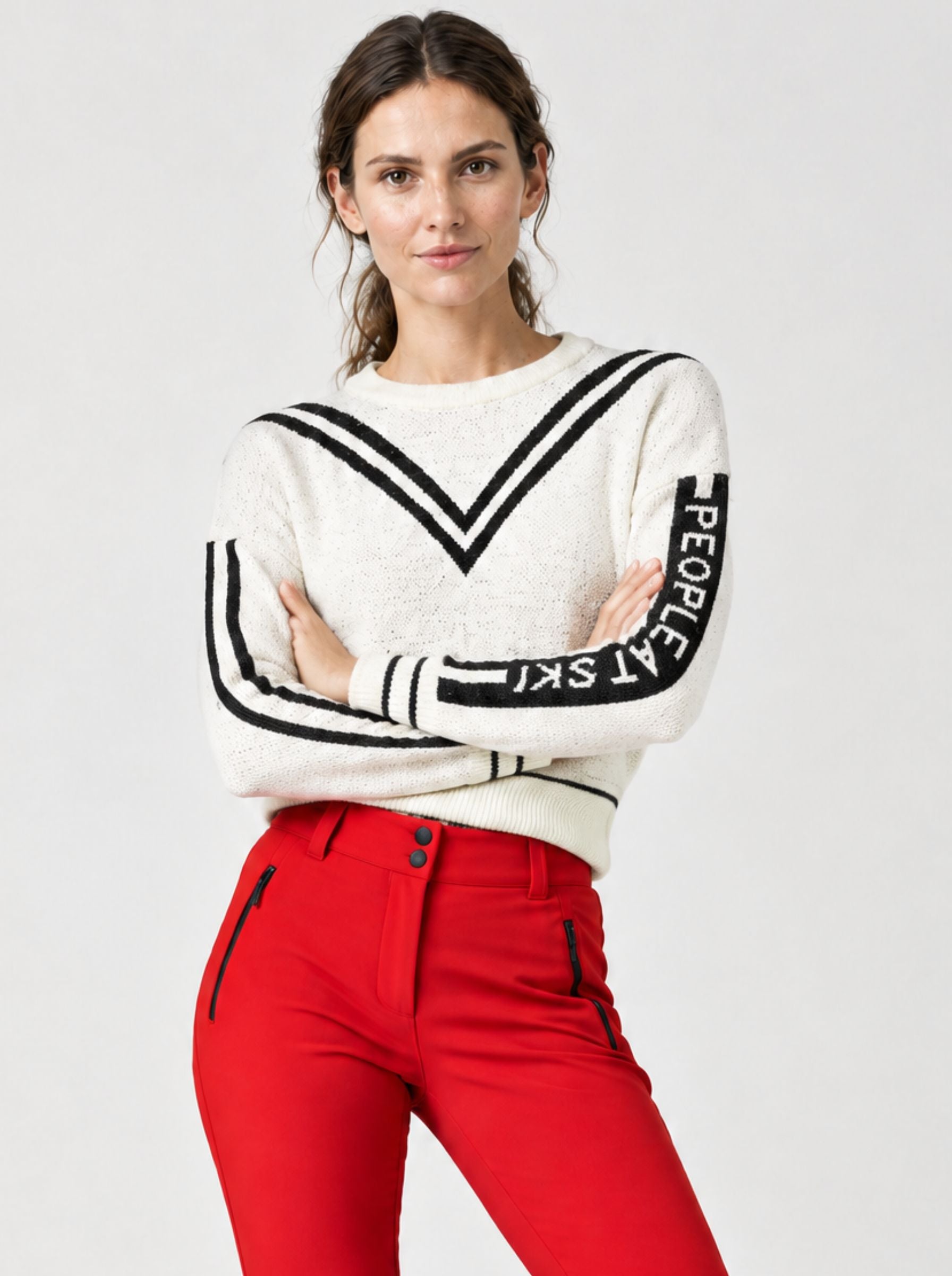 Pipolaki People At Ski maglione donna jacquard taglia M