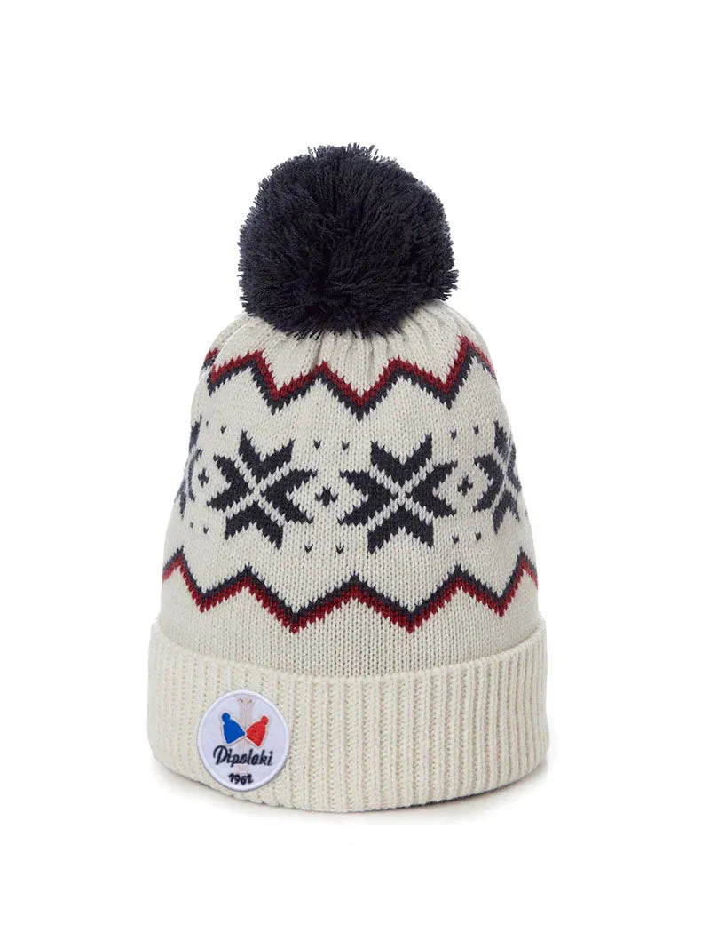 Pipolaki Odaia berretto invernale blu marino con pon pon