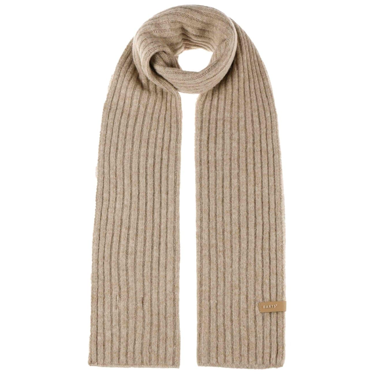 Barts Banxs sciarpa a maglia beige lana invernale