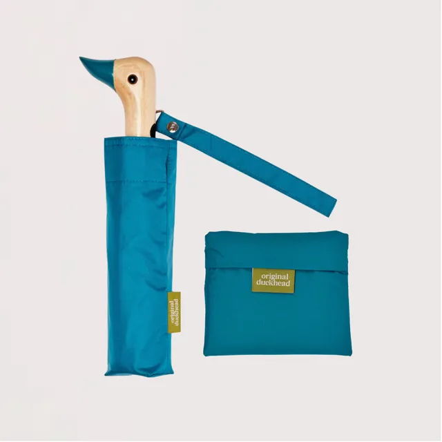 Original Duckhead Teal Bundle set ombrello ottanio + borsa