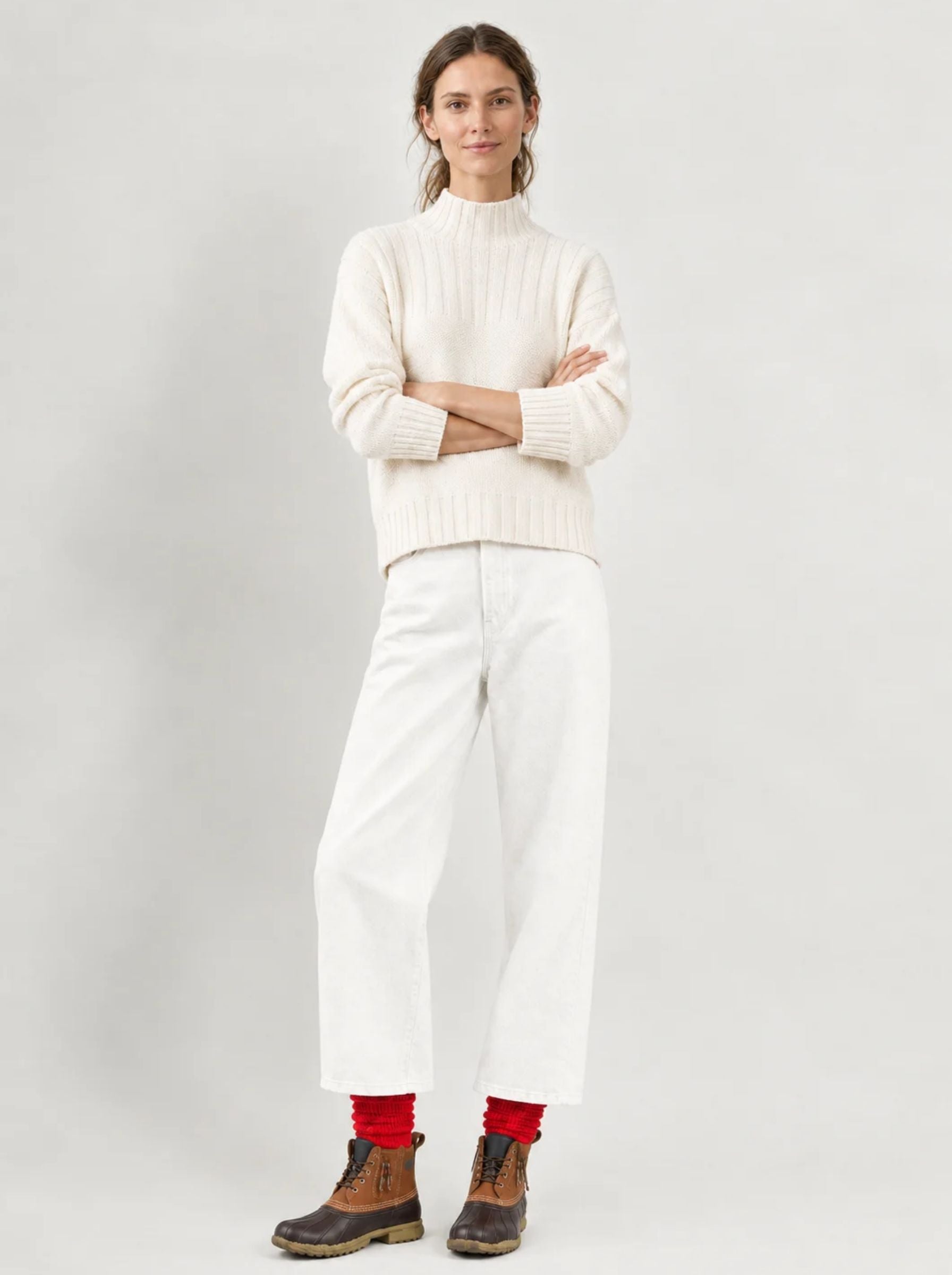 Pipolaki Serac pull donna lana ecru maglione invernale