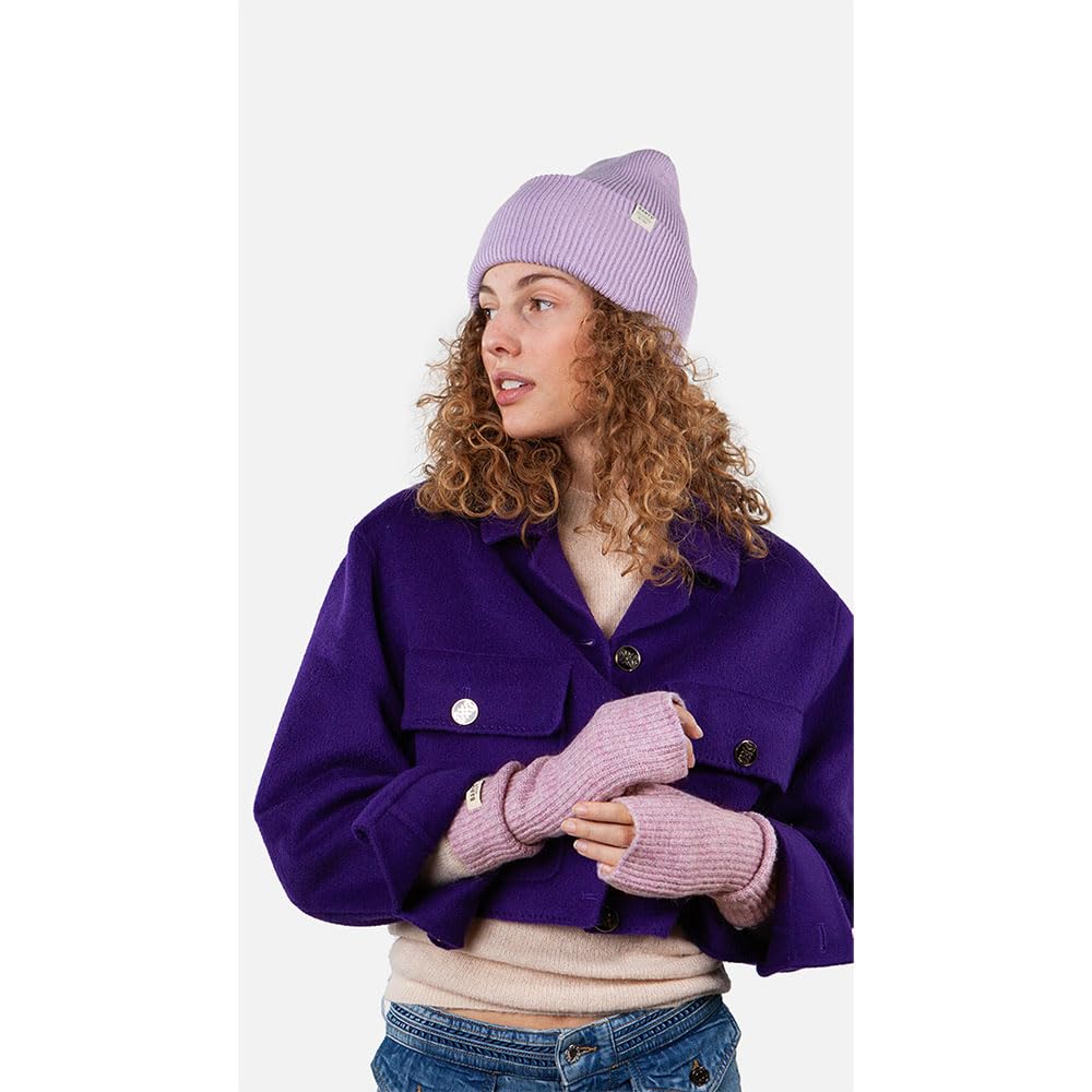 Barts Haveno Beanie Berretto Donna Lilla Risvolto Alto