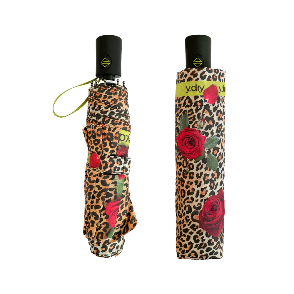 Y-DRY Savage Rose ombrello corto fiori donna antipioggia