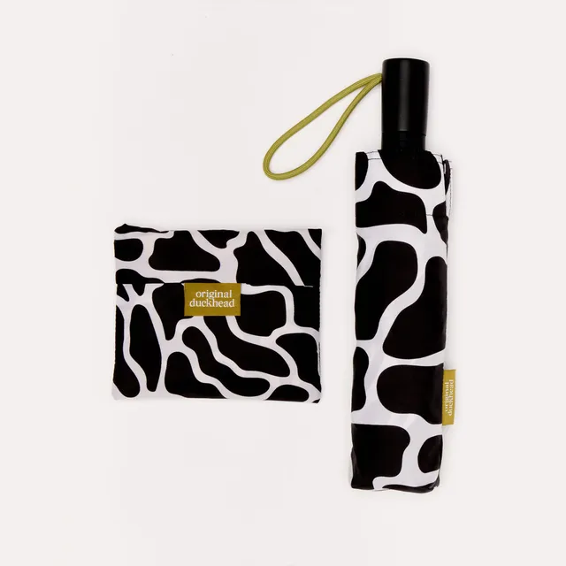 Original Duckhead Black Ripples Set ombrello + shopper nero onde