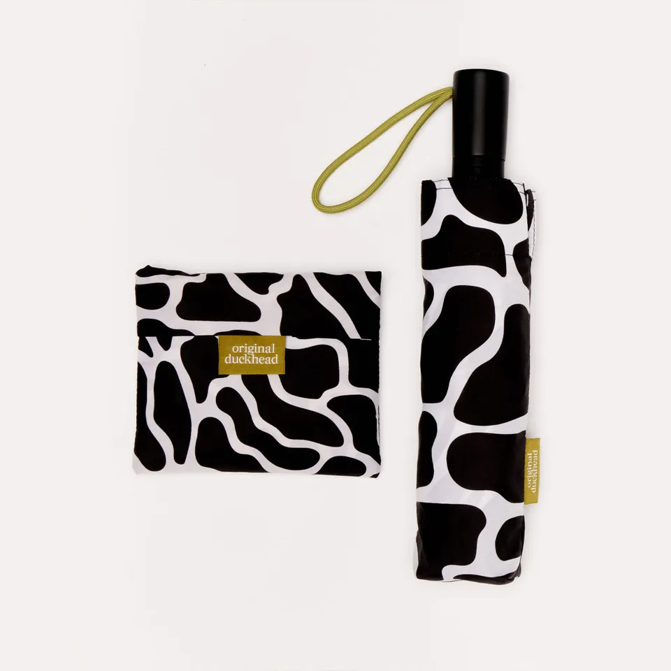 Original Duckhead Black Ripples Set ombrello + shopper nero onde