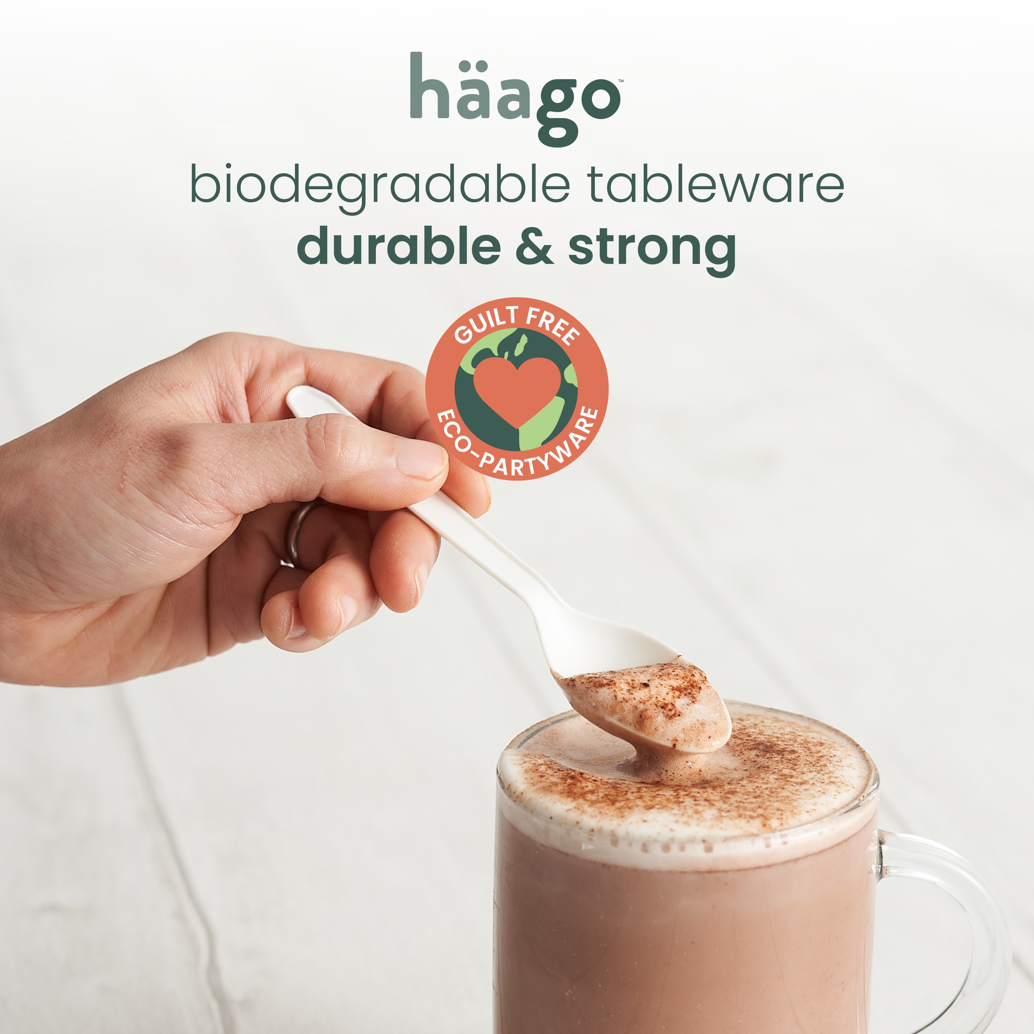 haago PLA Cutlery cucchiaini tè PLA 200 pezzi compostabili