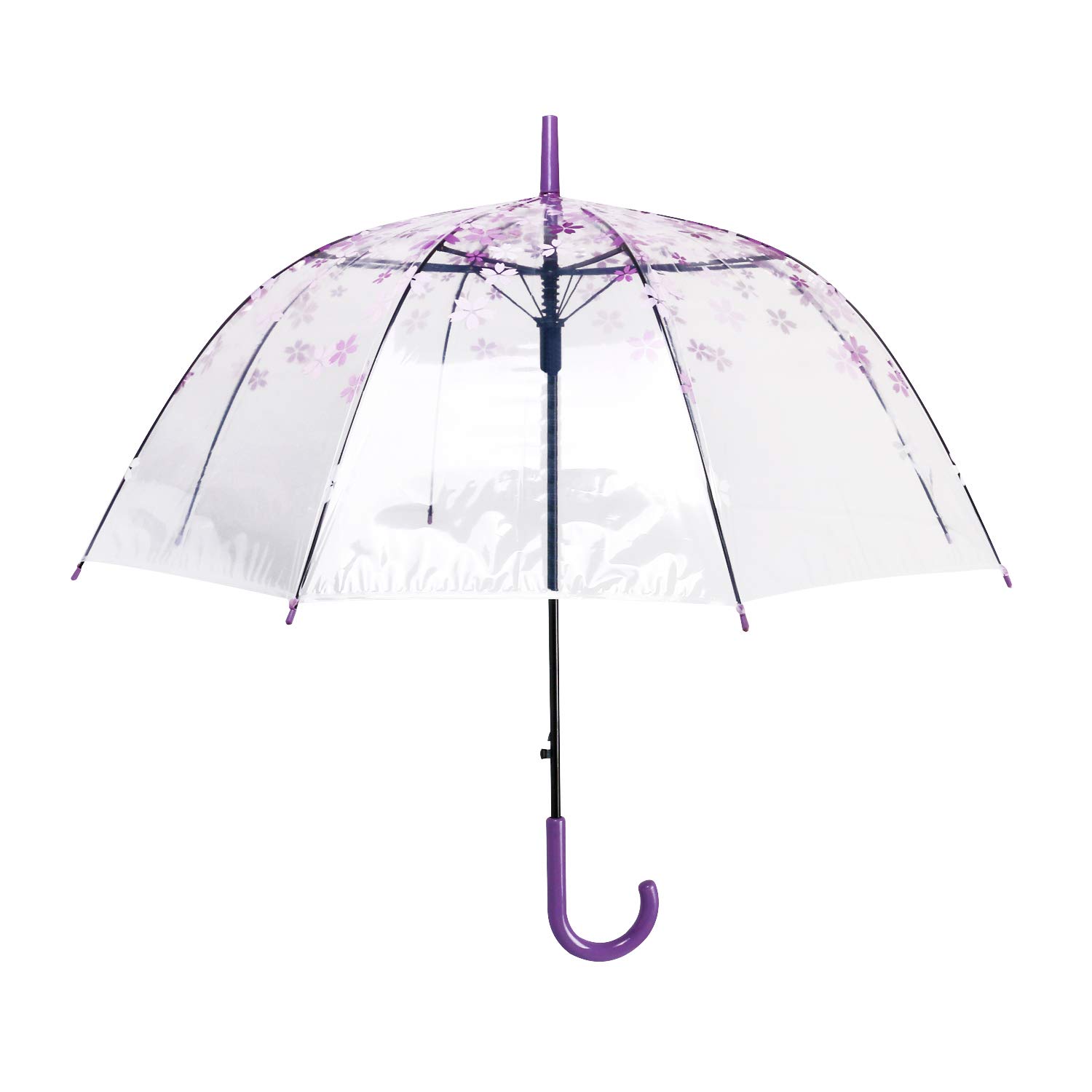 ThreeH KS11 Ombrello Trasparente Donna Viola Automatico