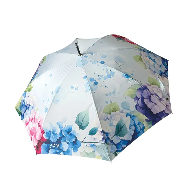 Y-DRY Ortensie Ombrello Lungo Fantasia Donna Uomo Fiori