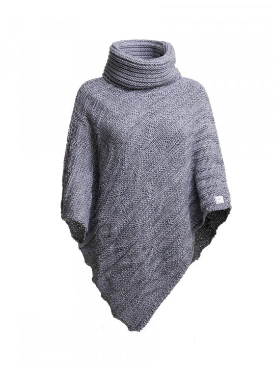 Pipolaki Elini poncho donna lana nero