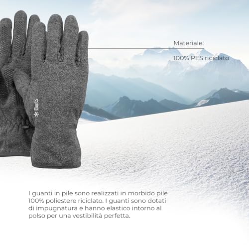 Barts Fleece Guanti pile grigio taglia unica