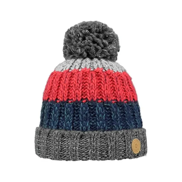 Barts Wilhelm Berretto Bambino Grigio Antracite con Pompon