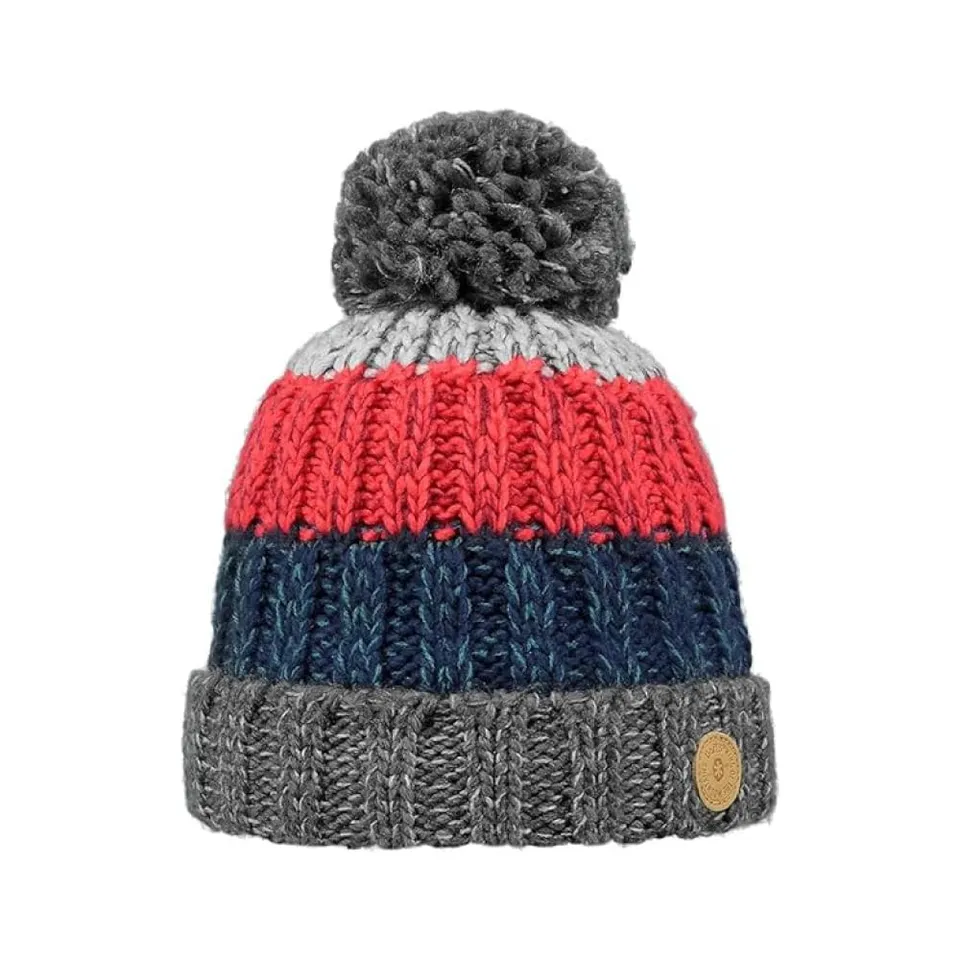 Barts Wilhelm Berretto Bambino Grigio Antracite con Pompon