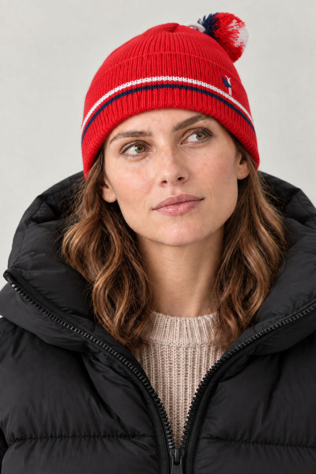 Pipolaki Caribou berretto sci rosso con pile