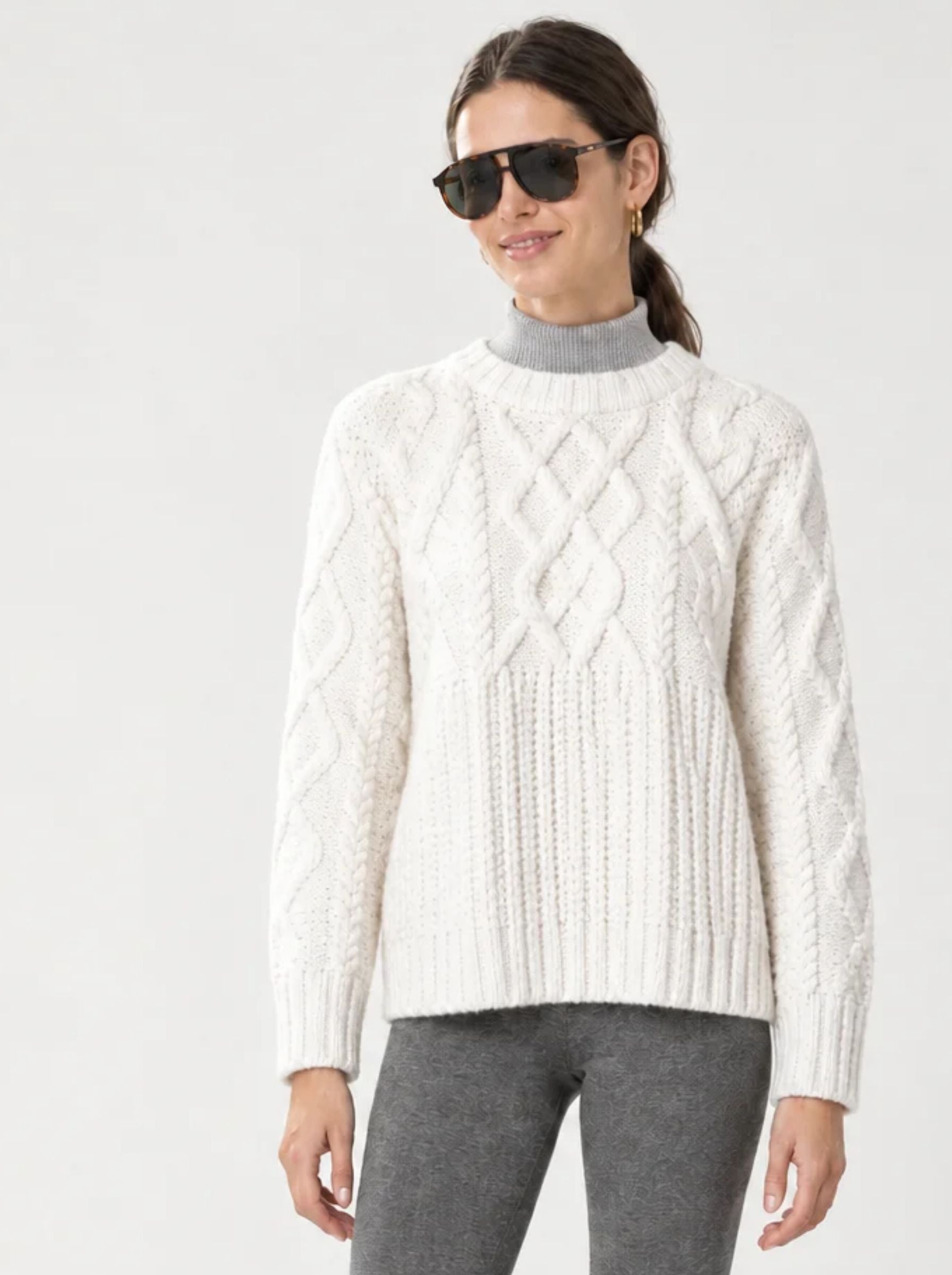 Pipolaki Pulls Jacquard Maglione Donna Bianco XS