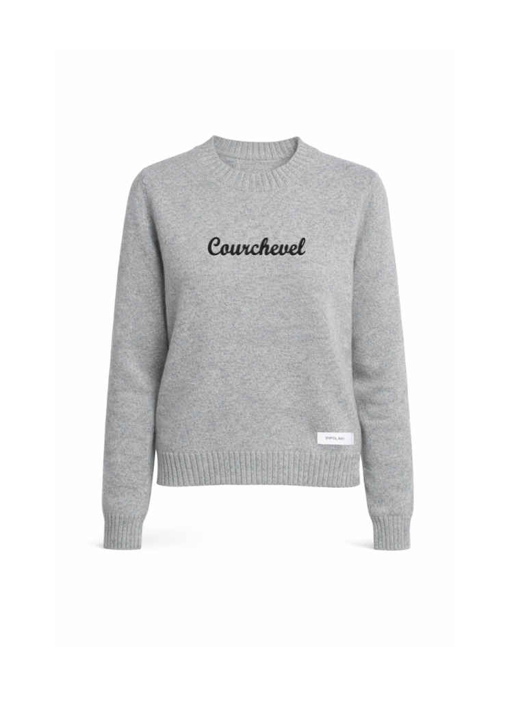 Pipolaki Betty pull donna cachemire grigio personalizzabile