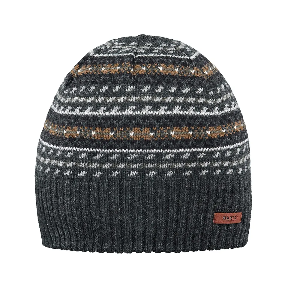 Barts Refon berretto uomo grigio taglia unica fairisle