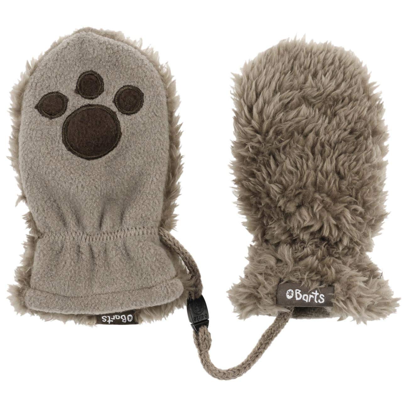 Barts Noa Paws muffole bimbo bianche pile con cordino