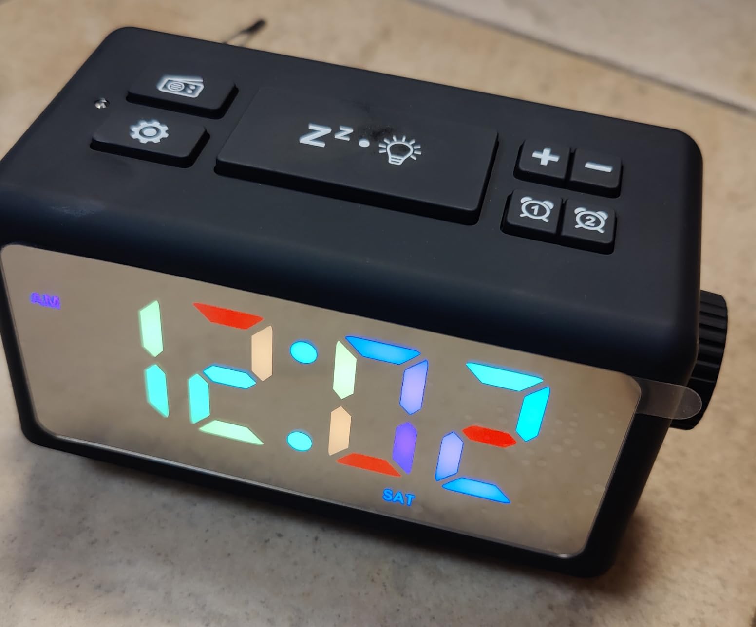 ThreeH radiosveglia RGB orologio bianco doppia sveglia