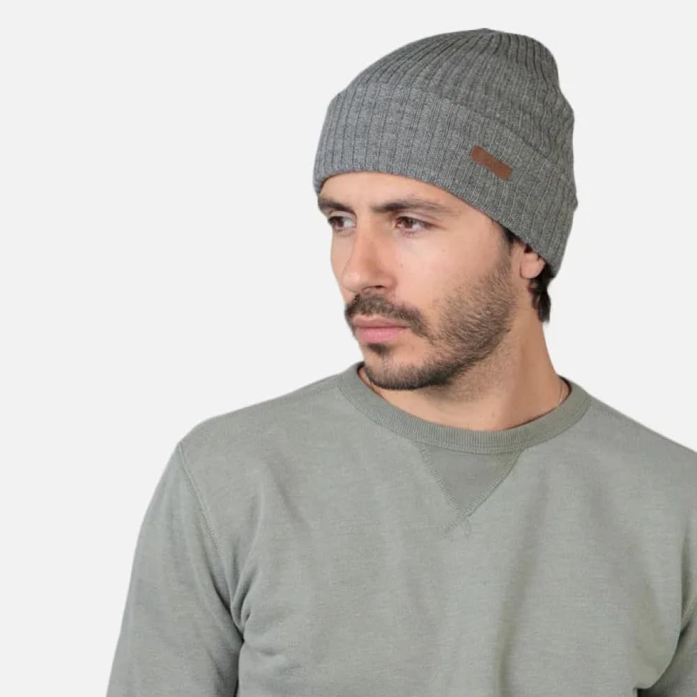 Barts Haakon Turnup Berretto Uomo Grigio Lana Taglia Unica