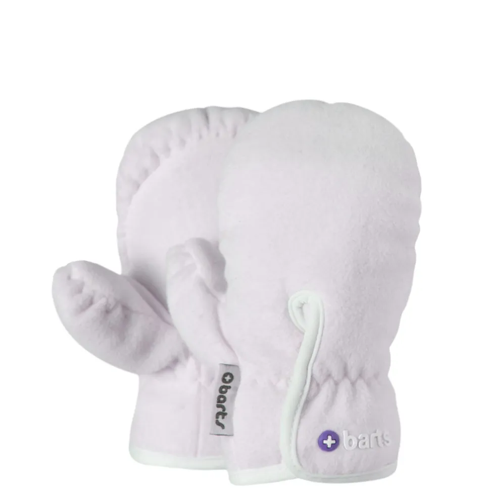 Barts Fleece Mitts Muffole Neonato Bianche velcro 0-24 mesi