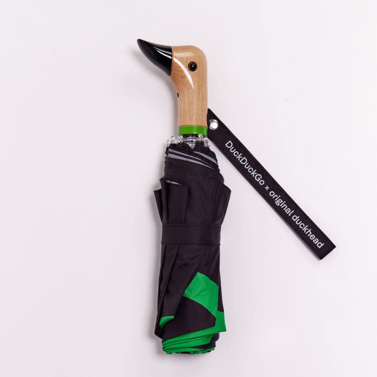 Original Duckhead DuckDuckGo ombrello compatto verde papera