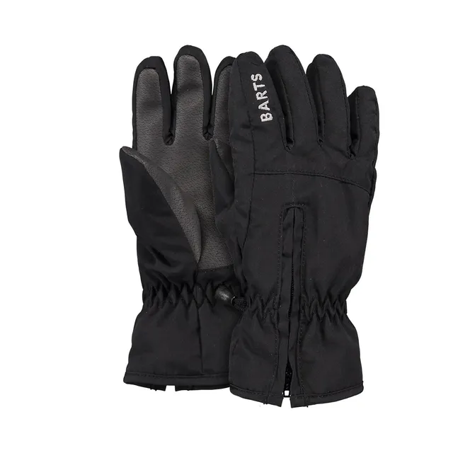 Barts Zipper Gloves Guanti Bambini Nero Taglia 7 con Cerniera