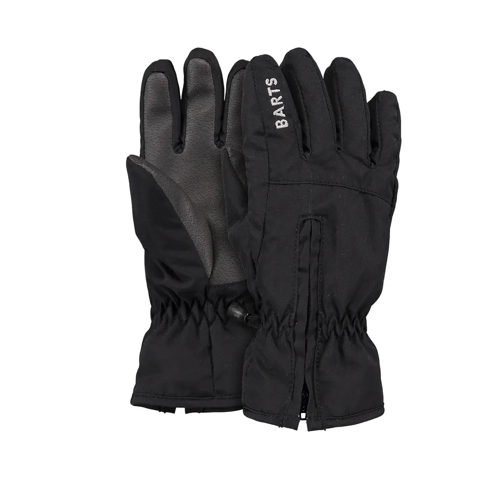 Barts Zipper Gloves Guanti Bambini Nero Taglia 7 con Cerniera