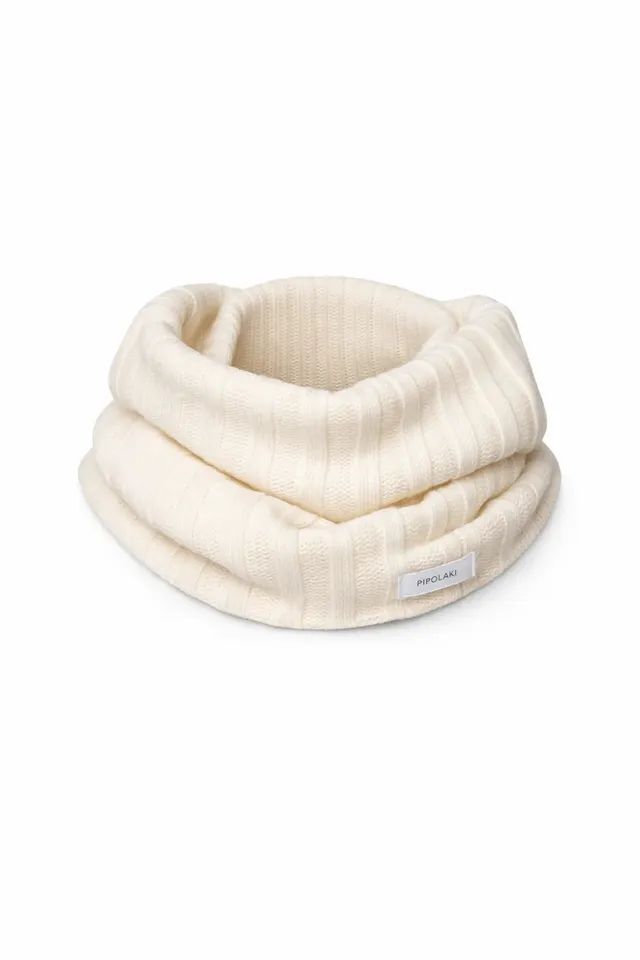 Pipolaki Serac snood scaldacollo lana ecrù 100% lana