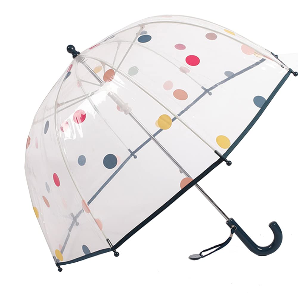 ThreeH Umbrellas pois rosa ombrello bimbo trasparente 70 cm