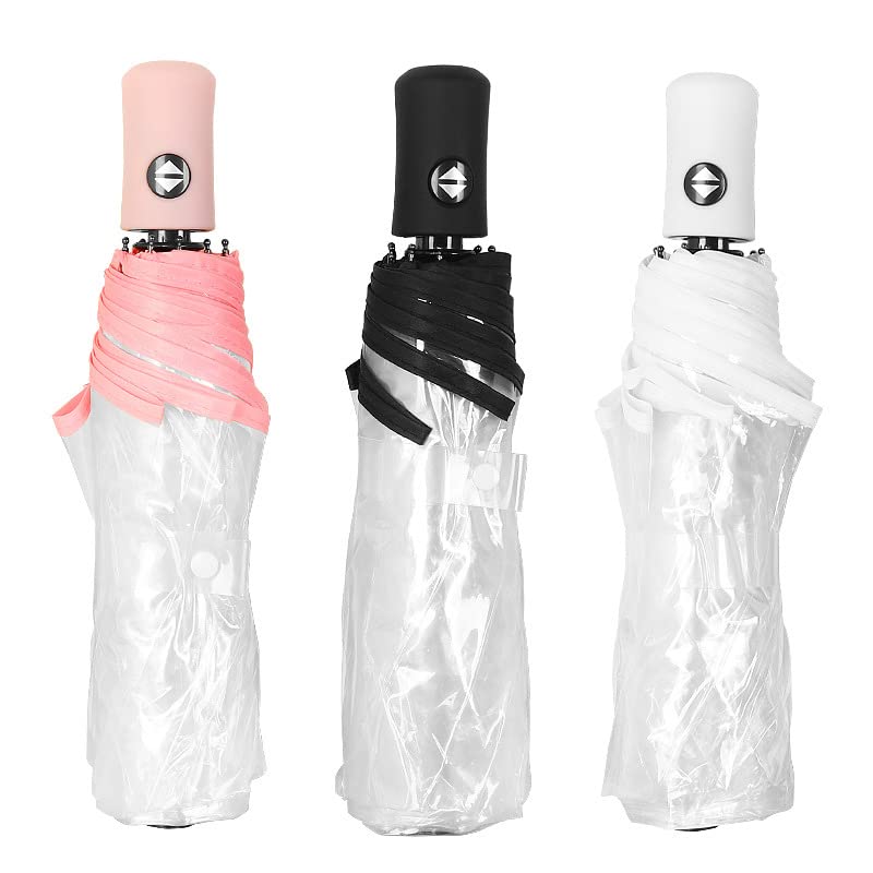 ThreeH Umbrellas ombrello bianco automatico pieghevole