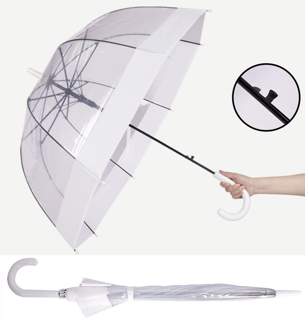 ThreeH Umbrellas grigio ombrello adulto trasparente automatico