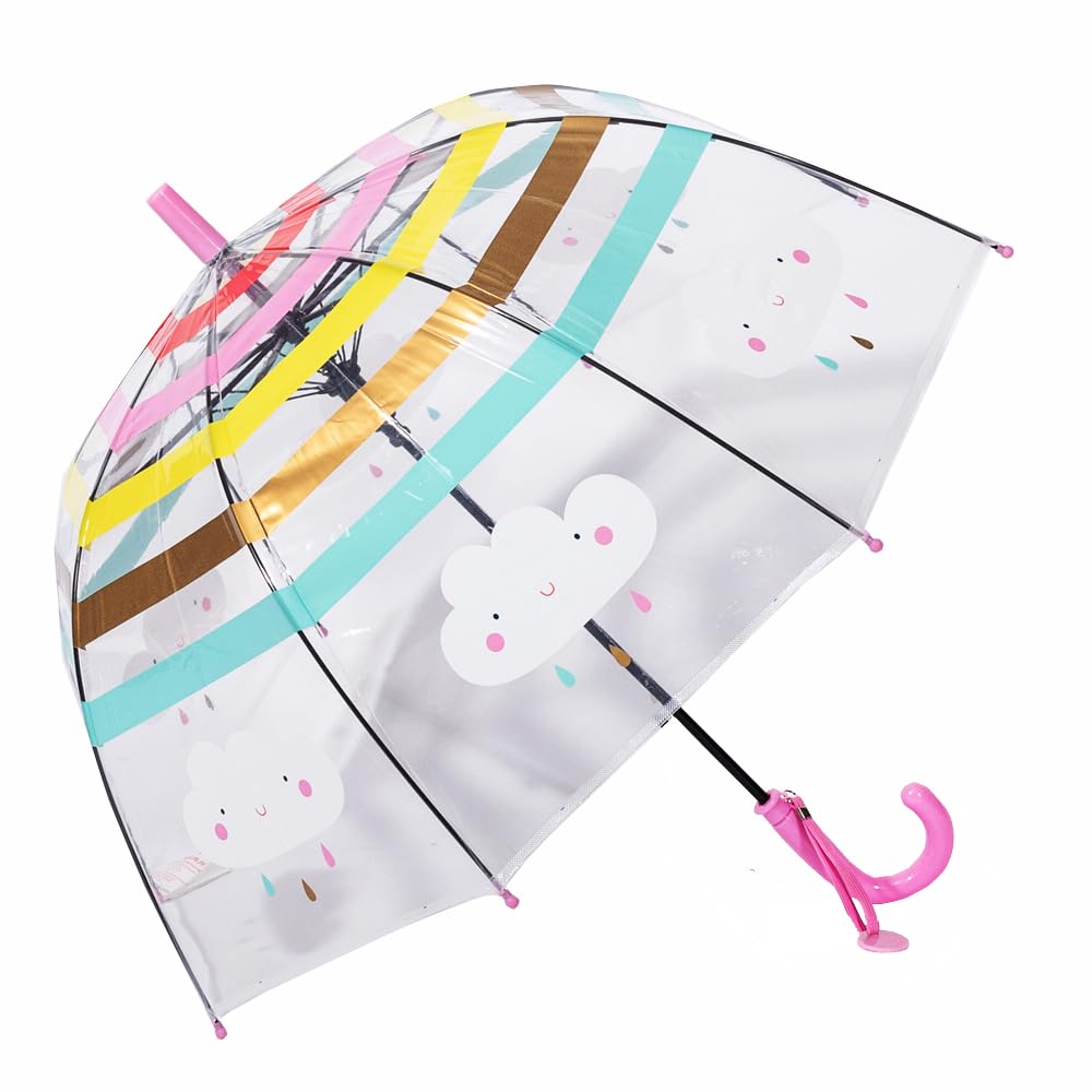 ThreeH Umbrellas Ombrello Bimbo Trasparente Automatico 8 Stecche