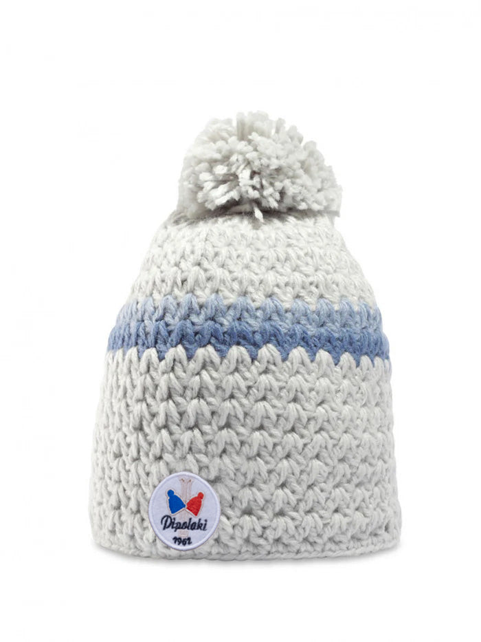 PIPOLAKI Anchorage berretto invernale grigio con pompon
