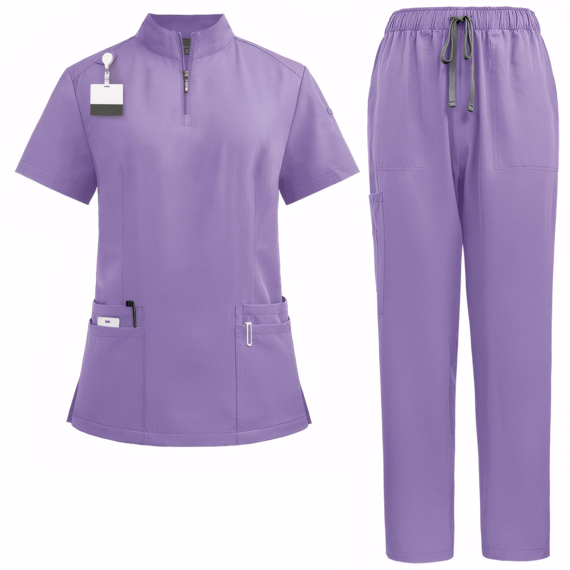 ThreeH divisa medica camice+pantaloni taglia M blu scuro