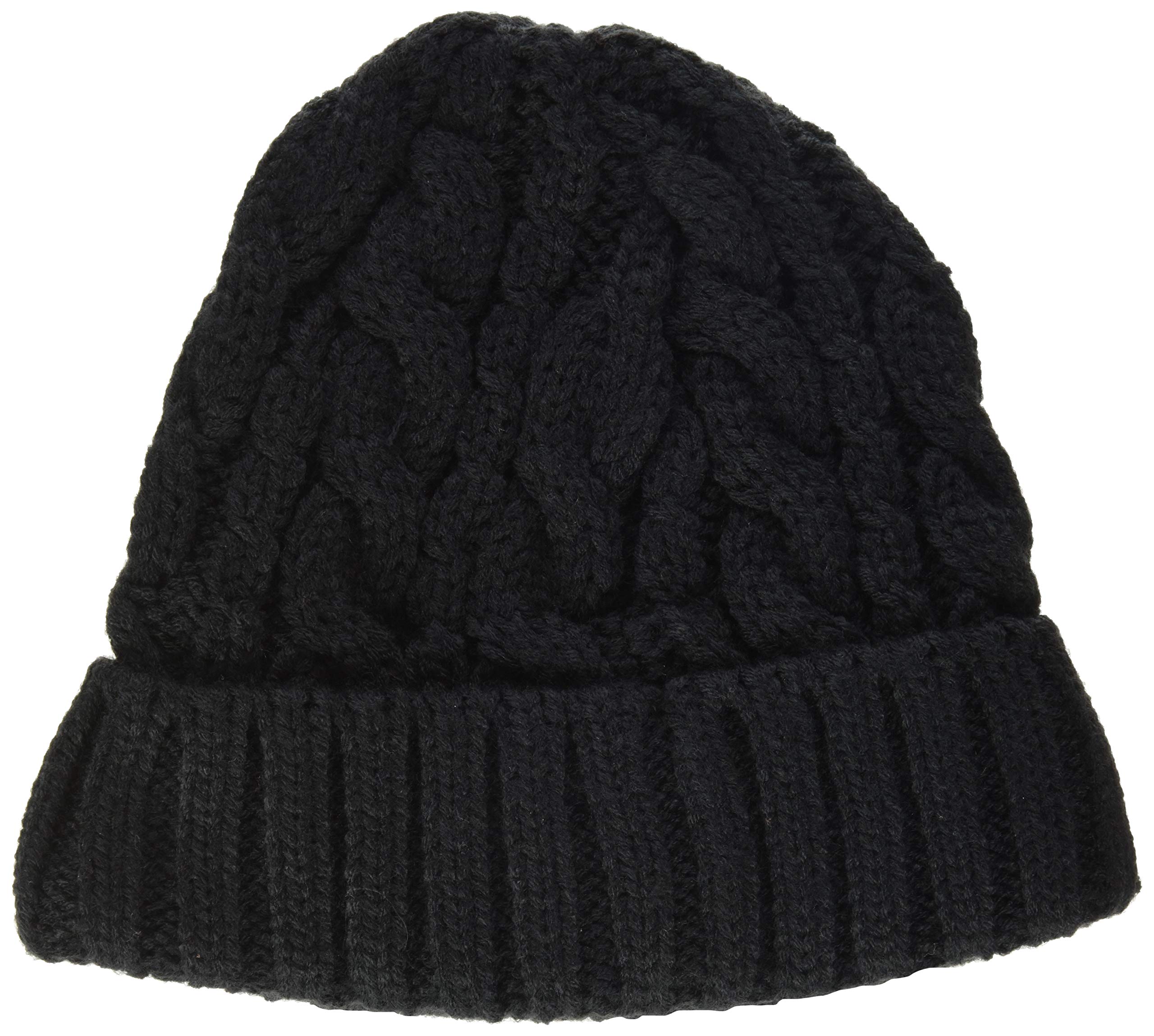 Barts Twister Turnup Berretto Uomo Nero Treccia Pile