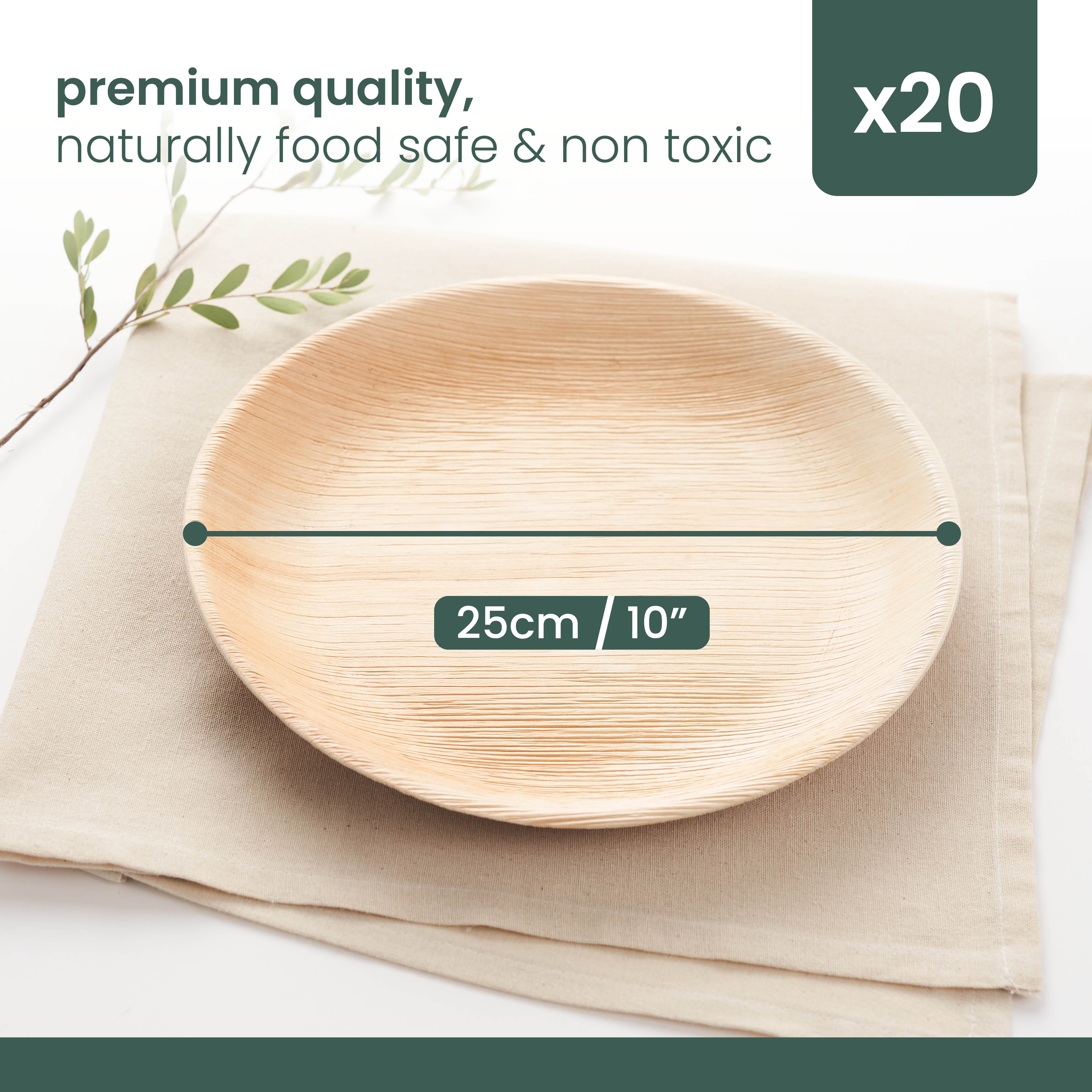 haago Palm Leaf Plates Piatti monouso 20 pezzi 25 cm