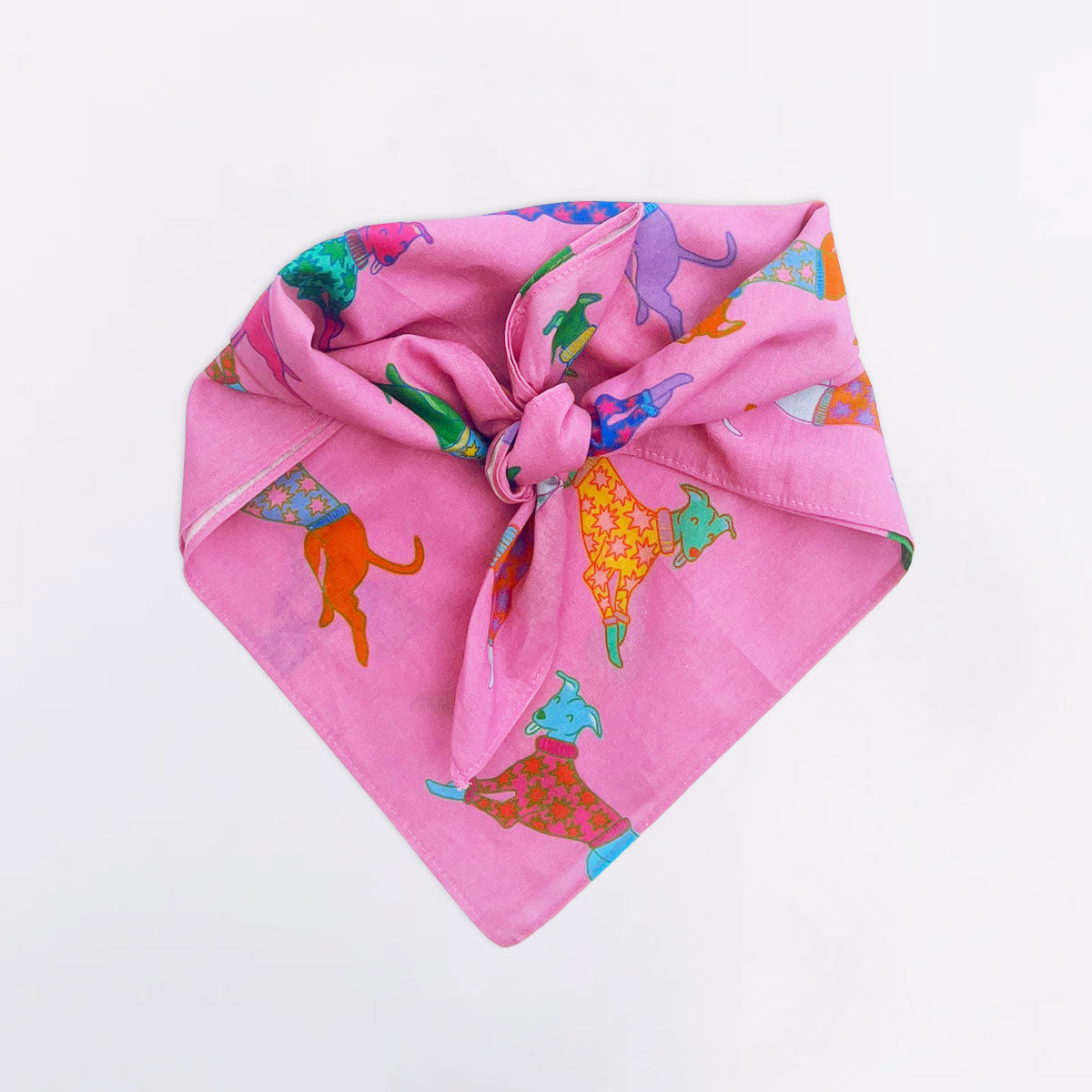 Original Duckhead Bandanas Dogs in Pink Bandana Cane Rosa Cotone