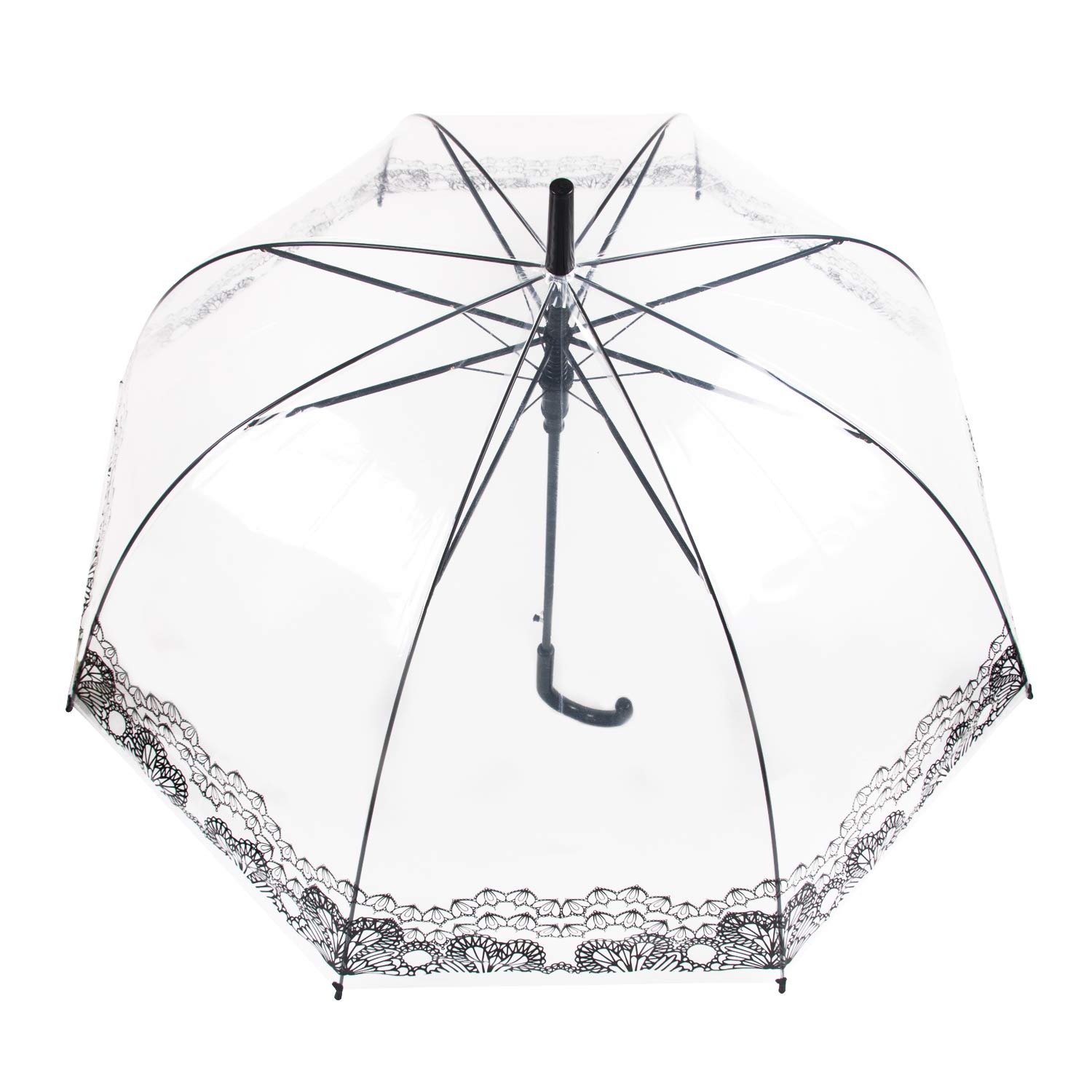 ThreeH KS25C Ombrello Trasparente Cupola Donna Automatico