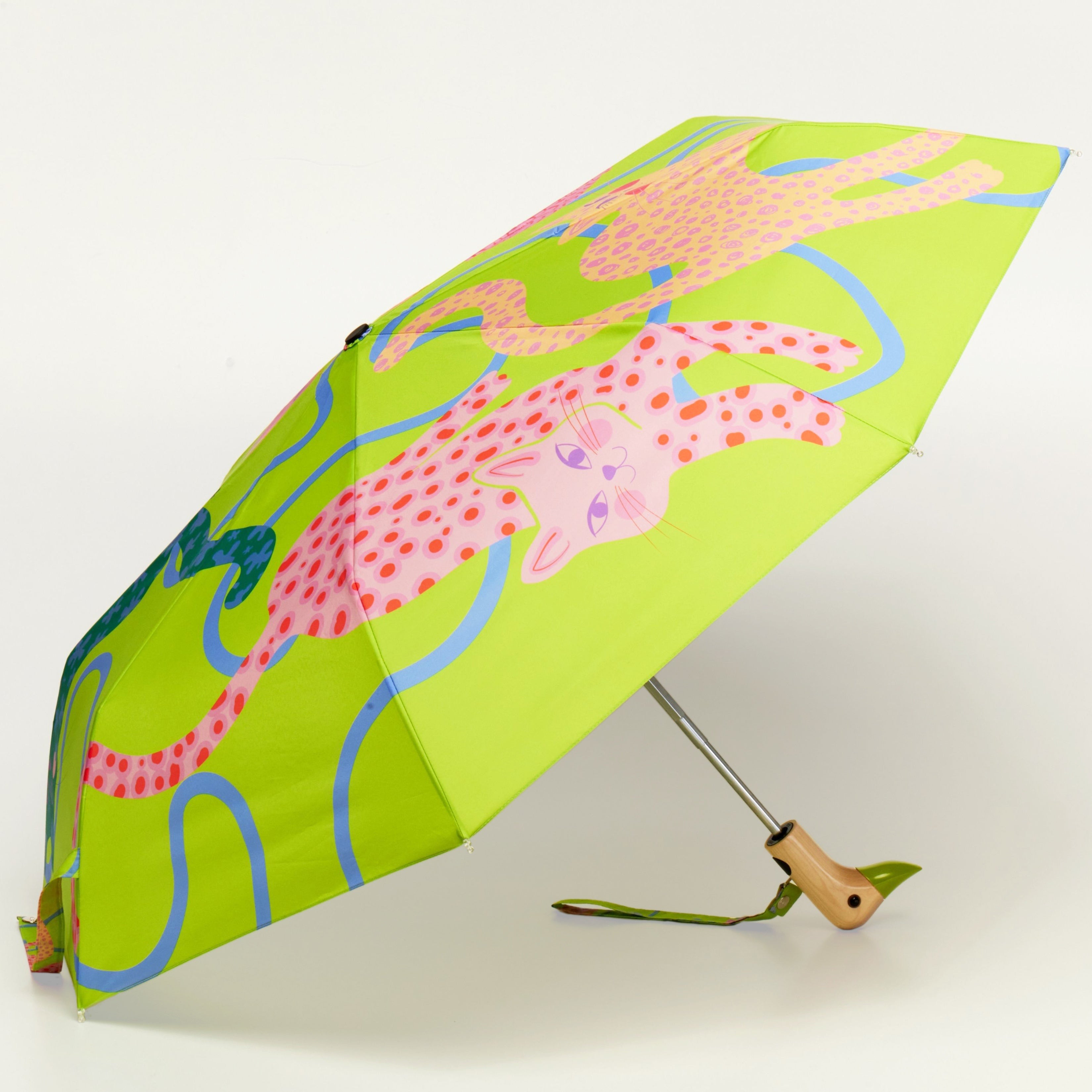 Original Duckhead Set Ombrello + Shopper Lime Arty Cats Gatti