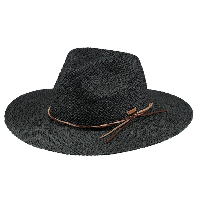 Barts Arday Cappello Paglia Nero a Falda Larga