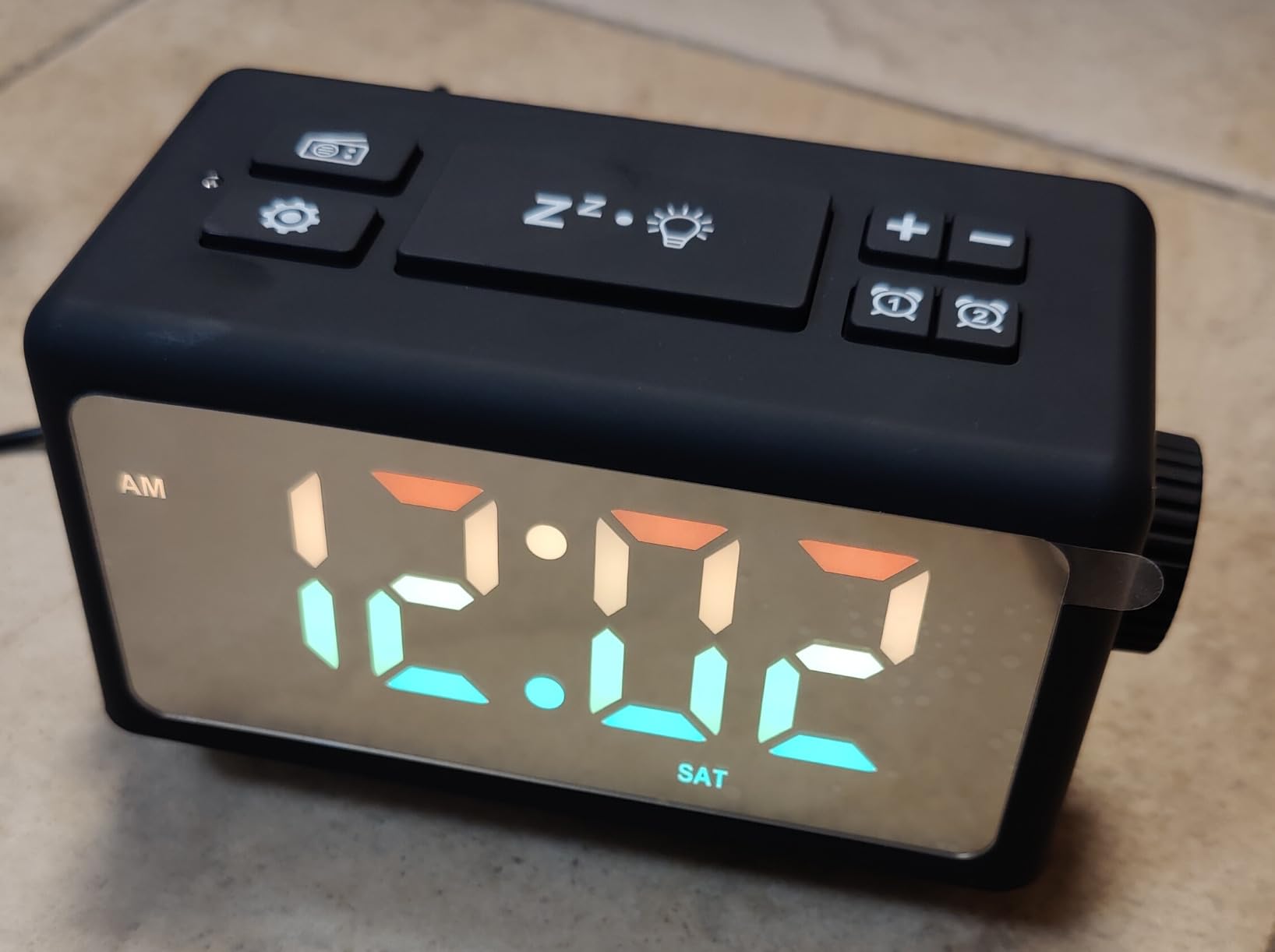 ThreeH radiosveglia RGB orologio bianco doppia sveglia