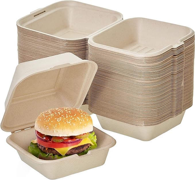 haago Sugarcane Trays & Boxes portaburger 15 cm 50 pezzi bio