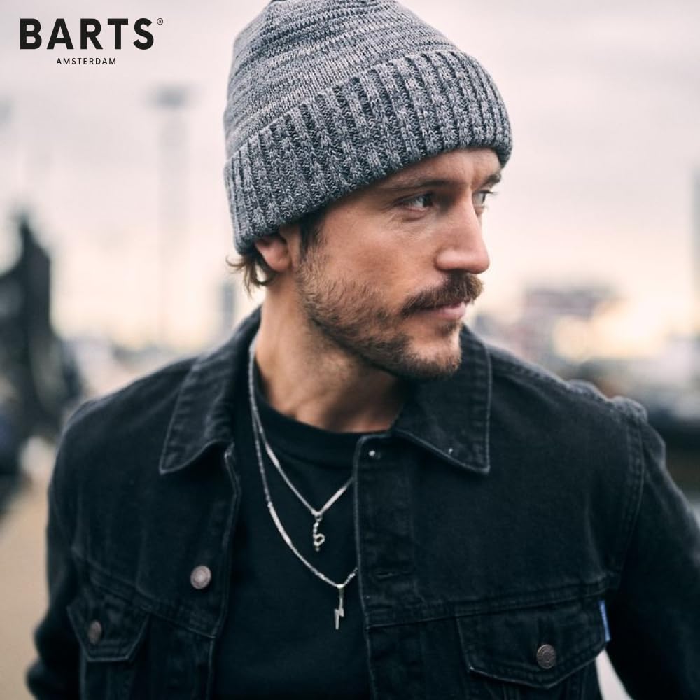 Barts Haakon Turnup Berretto Uomo Grigio Lana Taglia Unica