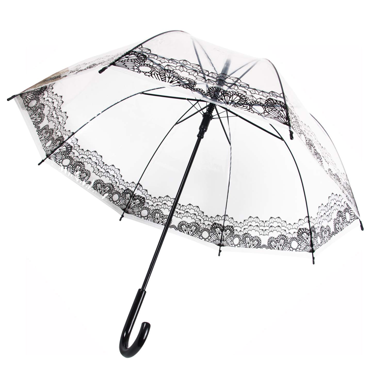 ThreeH KS25C Ombrello Trasparente Cupola Donna Automatico