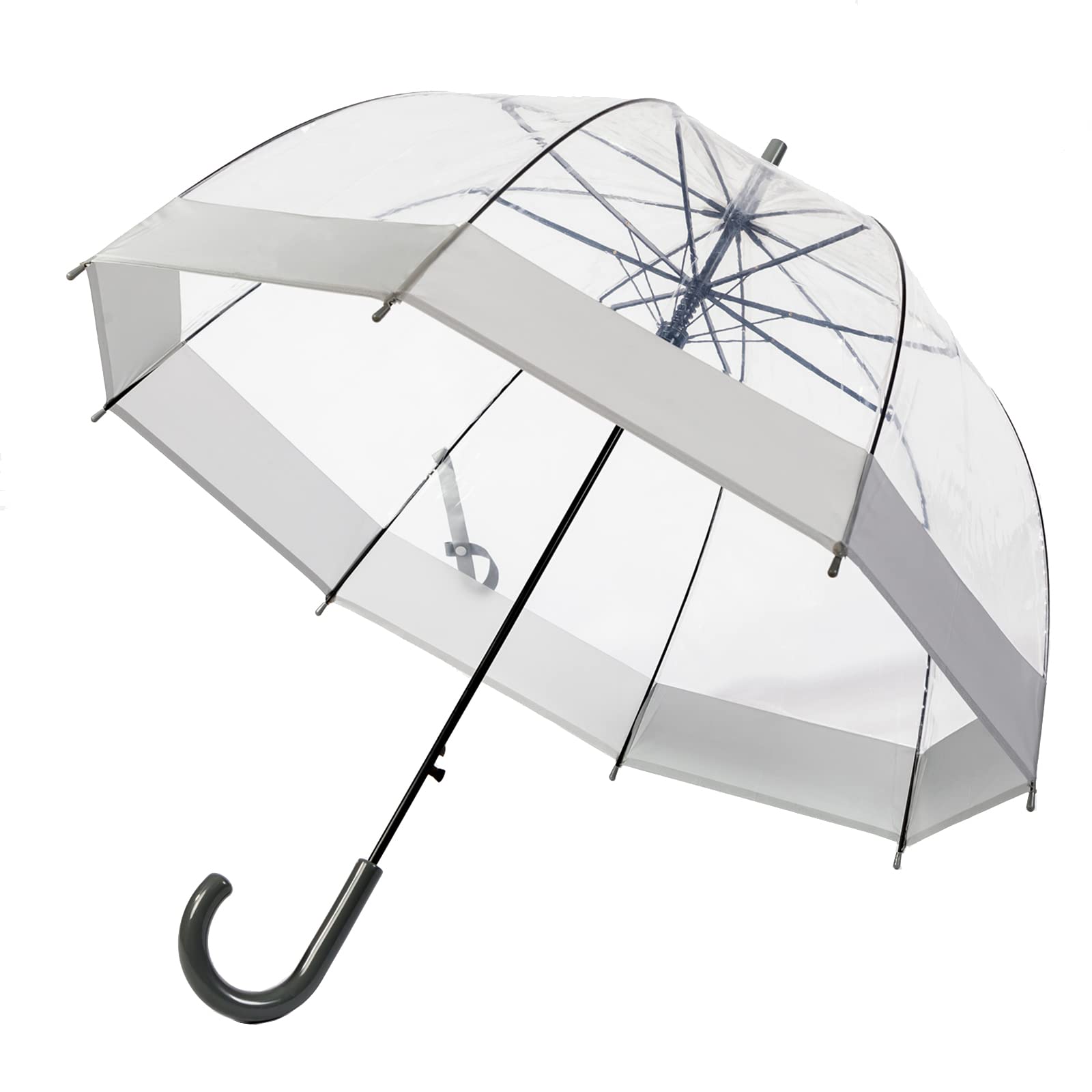 ThreeH Umbrellas grigio ombrello adulto trasparente automatico