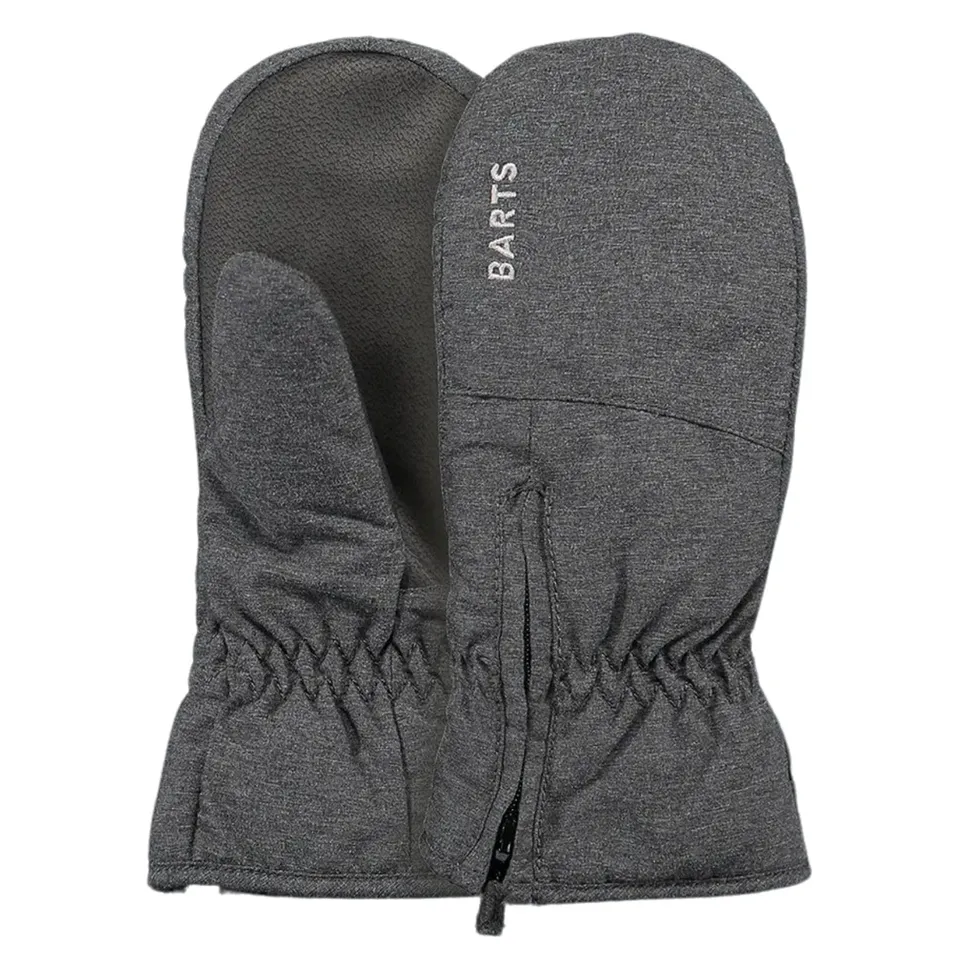 Barts Zipper Mitts Muffole Bimba Grigio Taglia 10 Impermeabili